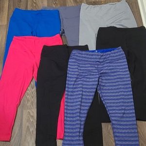 7 PAIRS 90⁰ BY REFLEX CROPPED WORKOUT LEGGINGS